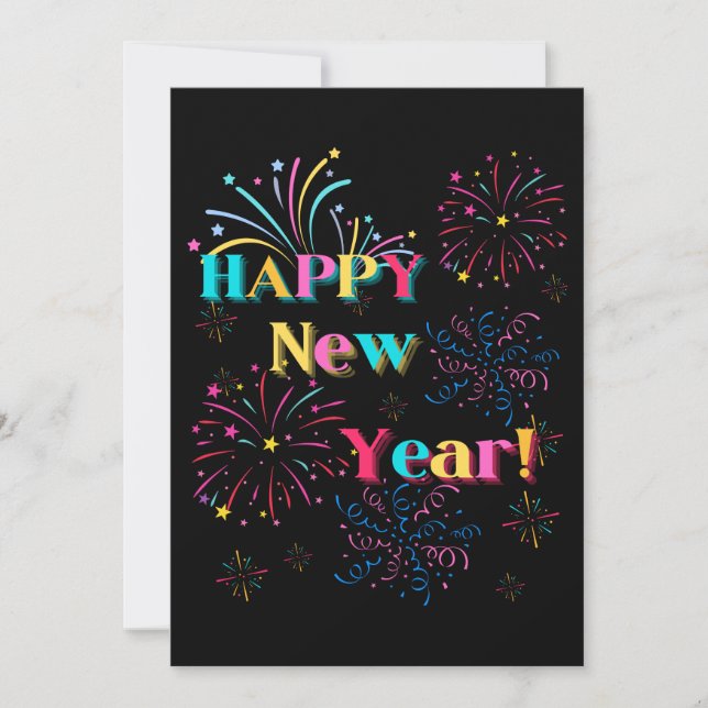 Glückliche Neujahrsfeier Einladung (Vorderseite)