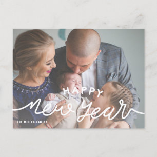 Glückliche Neujahrskarten Feiertagspostkarte