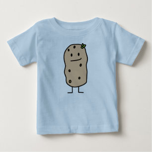 Glückliche niedliche lächelnde Kartoffel Baby T-shirt
