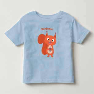 Glückliche niedliche rote Eichhörnchen-Cartoon-Ill Kleinkind T-shirt