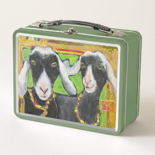 Glückliche nigerianische Ziegen Lunchbox