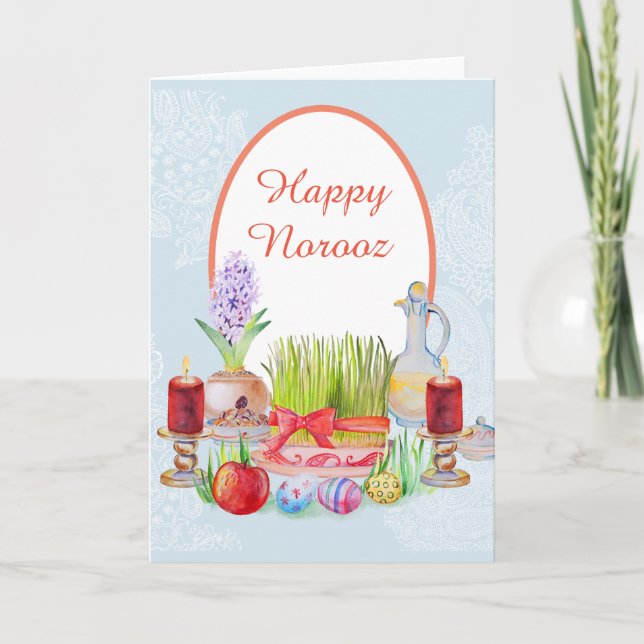 Glückliche Norooz Haft-Sünde Feiertagskarte (Vorderseite)