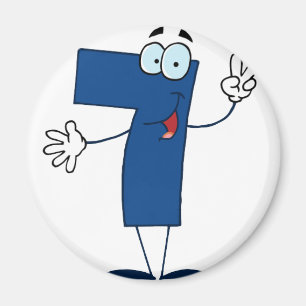 Glückliche Nr. 7 Magnet