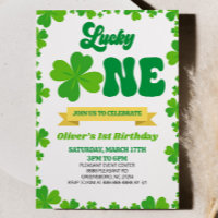 Glückliche ONE St. Patrick's Day 1. Geburtstag Par