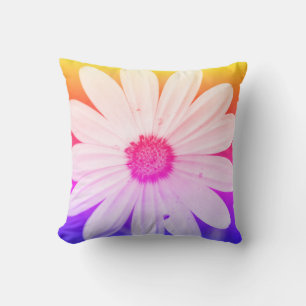 Glückliche Orange Daisy-Blumen-Kissen-Wurfkissen Kissen