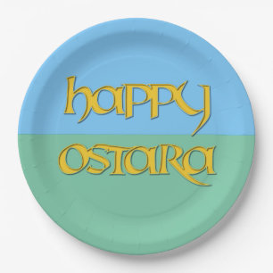 Glückliche Ostara PapierParty-Platte Pappteller