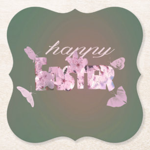 Glückliche Osterblüten und Schmetterlinge Untersetzer