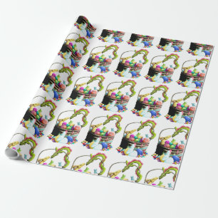 Glückliche Osterdrachen Geschenkpapier