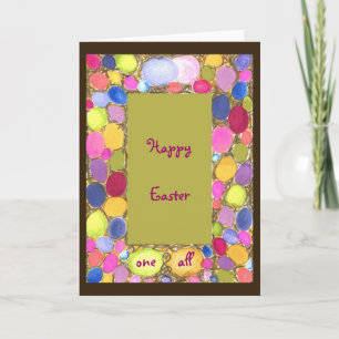 Glückliche Osterkarte und Grußkarte Feiertagskarte