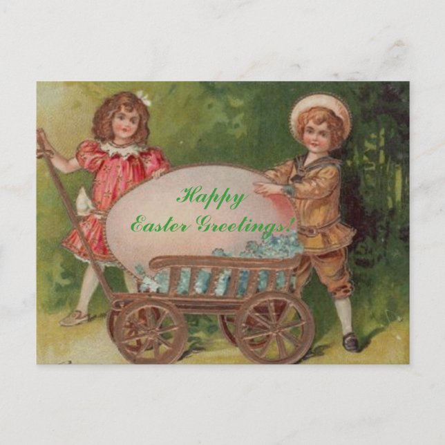 Glückliche Ostern Grüße! Feiertagspostkarte (Vorderseite)