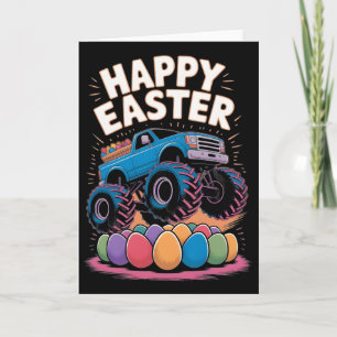 Glückliche Ostern Monster Truck Ostereier Kleinkin Karte