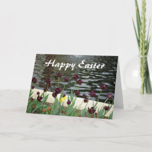 Glückliche Ostern-Tulpe-Karte Feiertagskarte