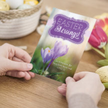 Glückliche Ostersegnung mit Lilies und Bibelverse