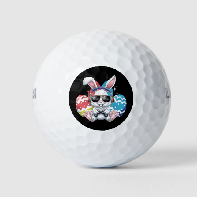 Glückliche Osterspiele Bunny Rabbit Gaming Gamer G Golfball (Vorderseite)