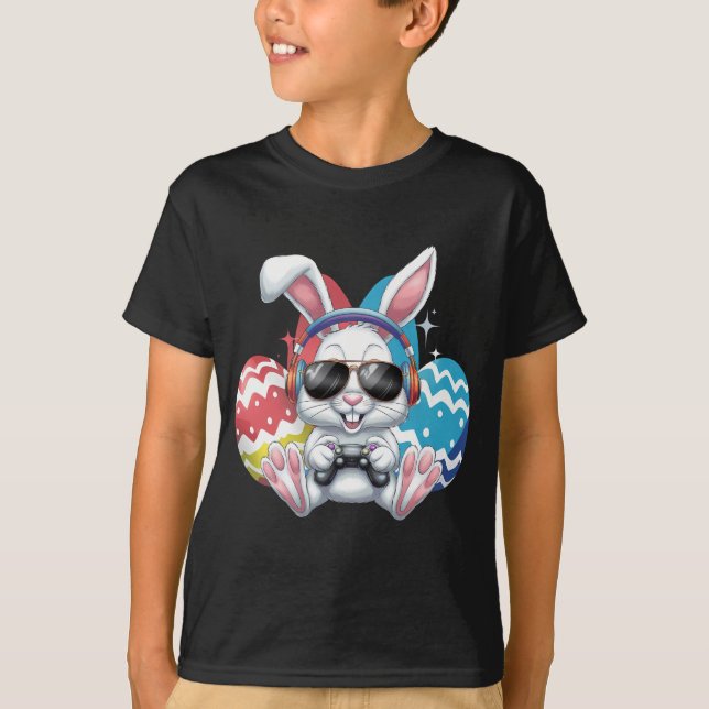 Glückliche Osterspiele Bunny Rabbit Gaming Gamer G T-Shirt (Vorderseite)