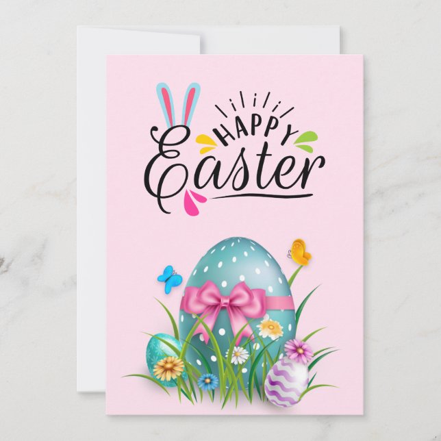 Glückliche Osterurlaubskarte Feiertagskarte (Vorderseite)