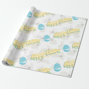 Glückliche Osterwünsche Geschenkpapier