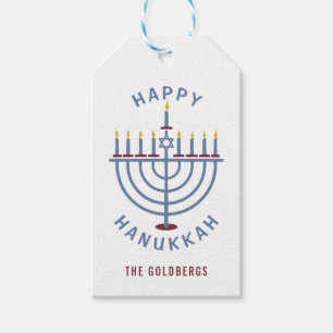 Glückliche Party-Gewohnheit Chanukkas Menorah Geschenkanhänger