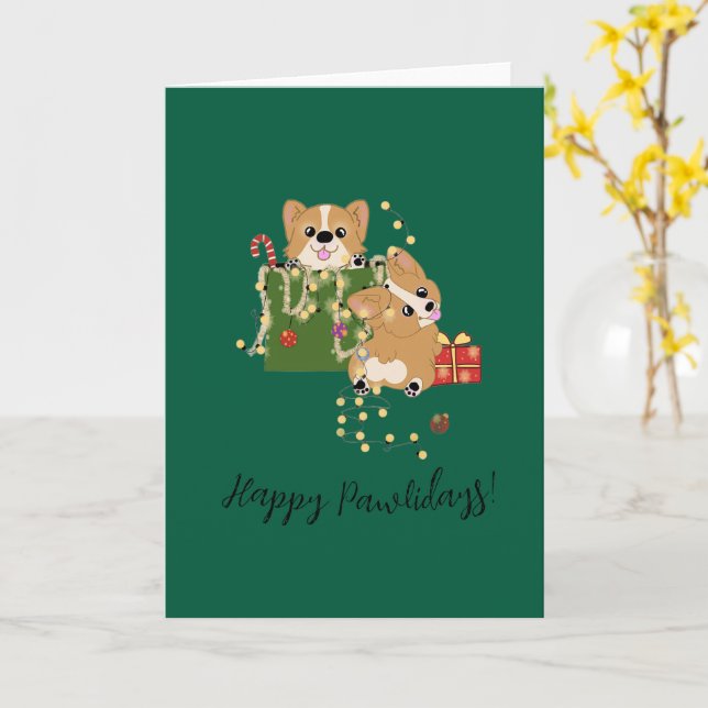 Glückliche Pawlidays! Karte (Gelbe Blume)