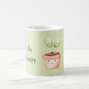 Glückliche Pflanze Kaffeetasse