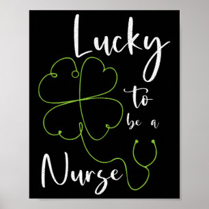 Glückliche Pflegekraft St. Patricks Day Rn Pflege  Poster
