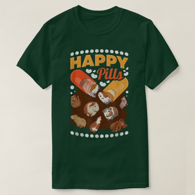 Glückliche Pillen, Guinea T-Shirt (Design vorne)