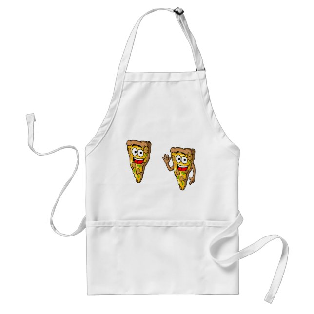 Glückliche Pilz-Pizza-Stücke Schürze (Vorne)