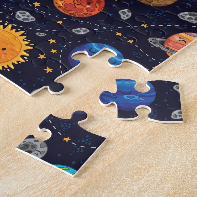 Glückliche Planeten Puzzle (Seite)