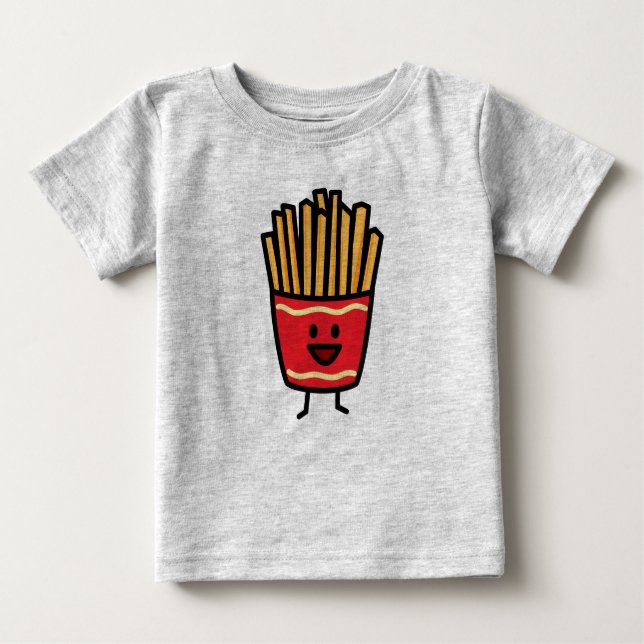 Glückliche Pommes-Frites Baby T-shirt (Vorderseite)