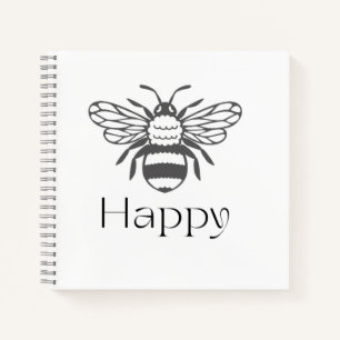 Glückliche positive Bienen-Affirmation Geschenk fü Notizbuch