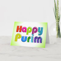 GLÜCKLICHE PURIM flippige Gruß-Karte