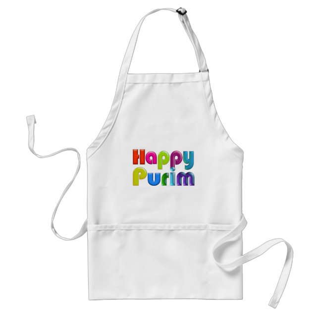 GLÜCKLICHE PURIM funky Schürze (Vorne)