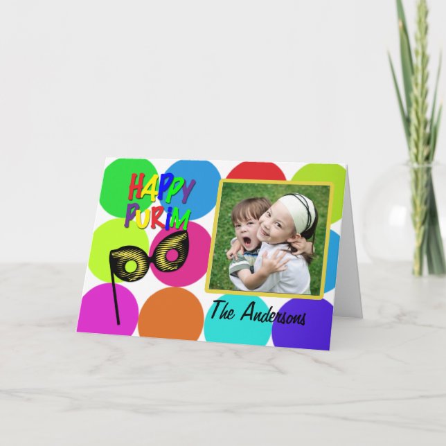 Glückliche Purim Karte (Vorderseite)