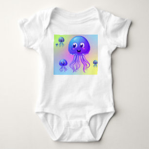 glückliche Qualle Baby Strampler
