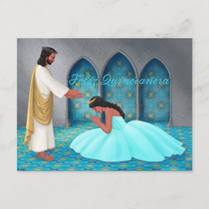 "Glückliche Quinceañera." Postkarte