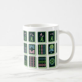 Glückliche Rad Mahjong Fliese des Blau-acht Tasse