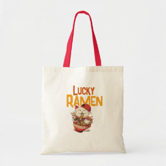 Glückliche Ramen-Katze Tragetasche
