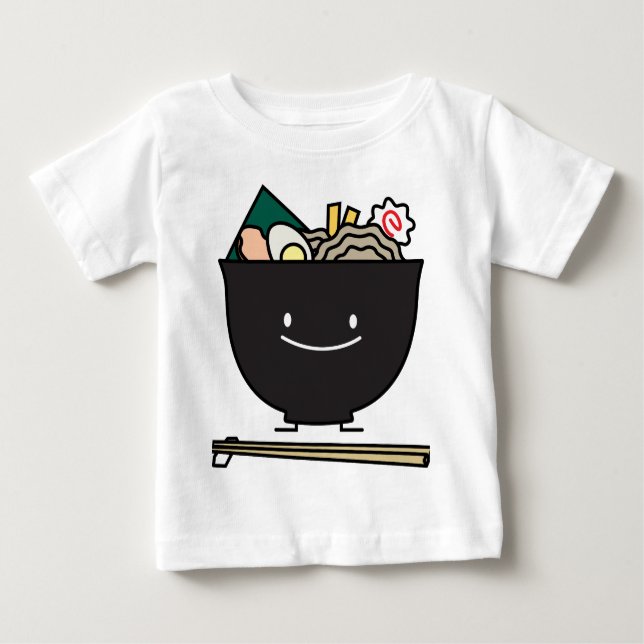 Glückliche Ramen-Schüssel Baby T-shirt (Vorderseite)
