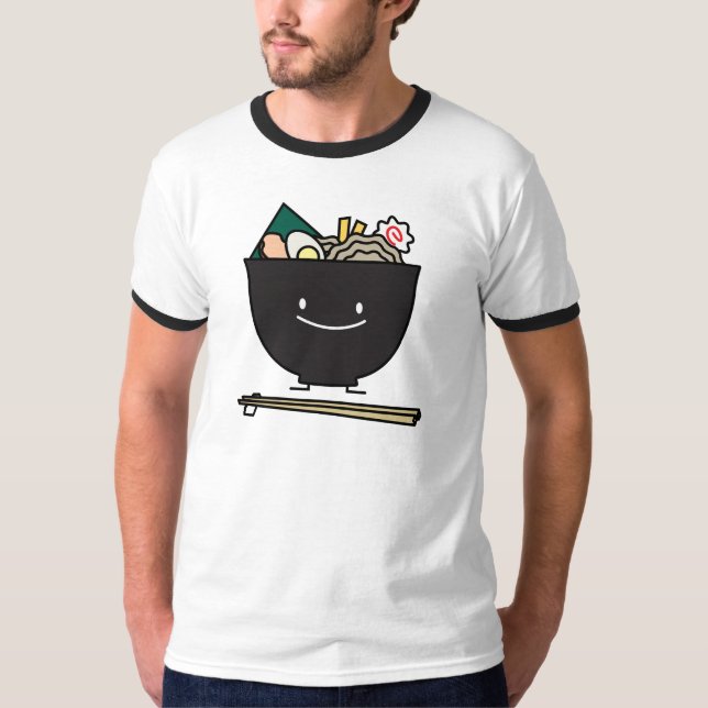 Glückliche Ramen-Schüssel T-Shirt (Vorderseite)