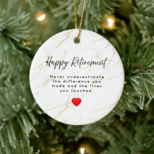 Glückliche Rente geschätzter Kollege Chef Krankens Keramik Ornament