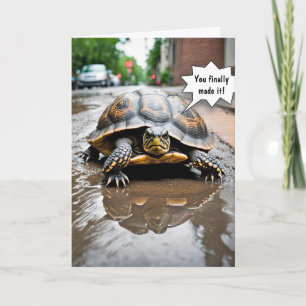 Glückliche Rentenschildkröte Karte