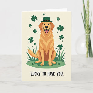 Glückliche Retriever St. Patricks Karte