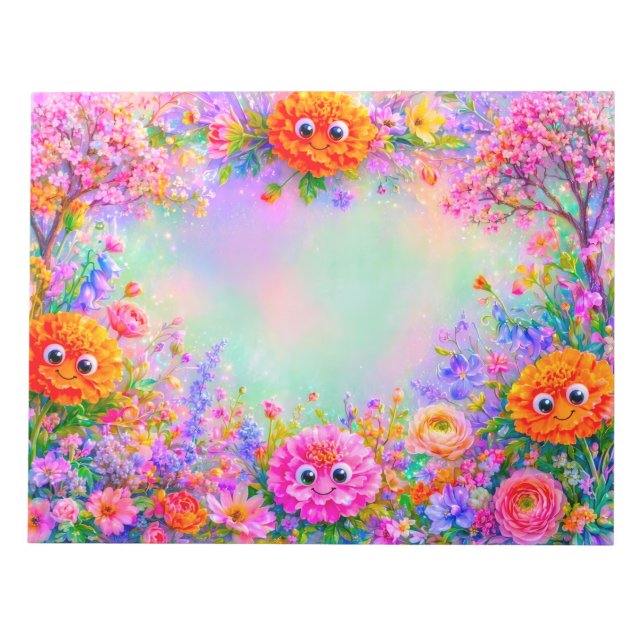 Glückliche Ringelblumen Notizblock (Vorderseite)