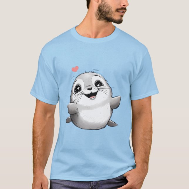 Glückliche Robbe T-Shirt (Vorderseite)