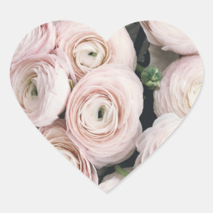 GLÜCKLICHE ROSE Herzkleber, KLEIN, 1½ Zoll Herz-Aufkleber