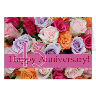 Glückliche Rose zum 45. Jahrestag