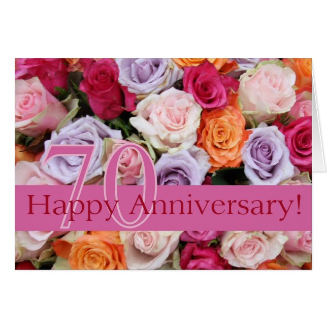 Glückliche Rose zum 70. Jahrestag (Vorderseite (Horizontal))