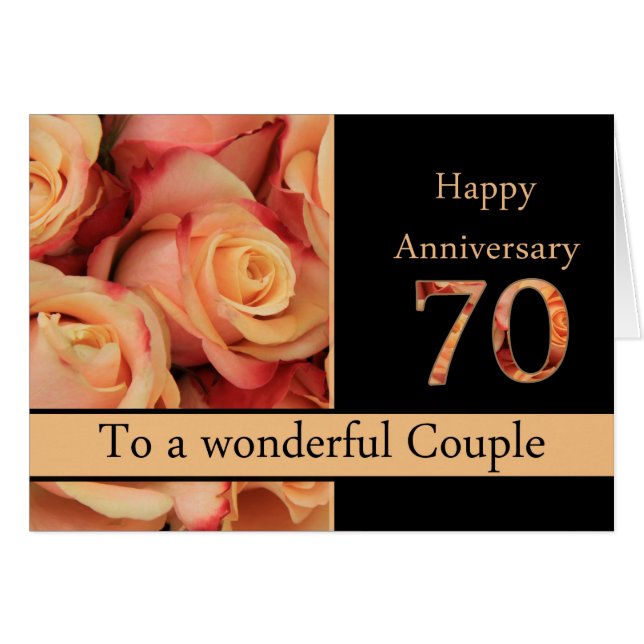 Glückliche Rose zum 70. Jahrestag (Vorderseite (Horizontal))