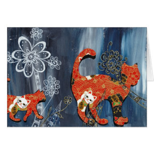 Glückliche rote Katzen