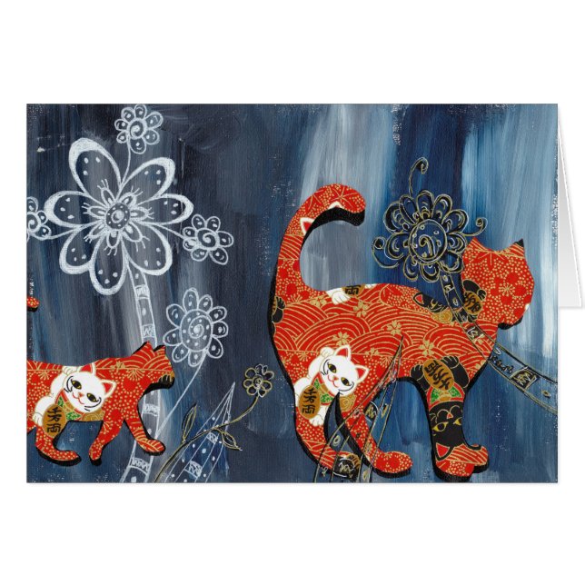 Glückliche rote Katzen (Vorderseite (Horizontal))